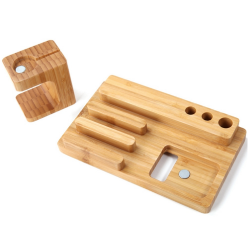 Multifuctional Wood Watch Pen Mobile Phone Holder